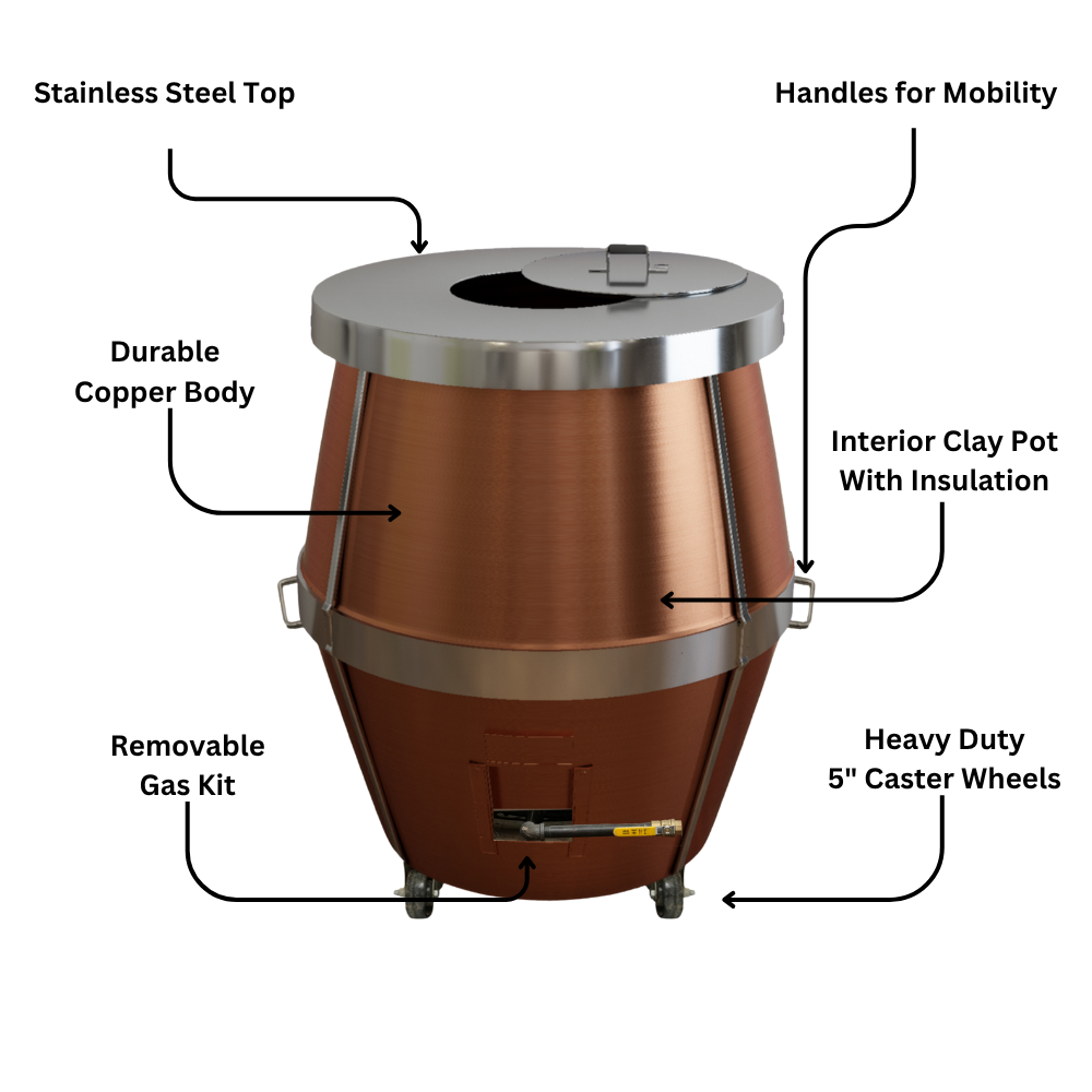 A06 - 36" x 36" Afghan Clay Tandoor - Image 5