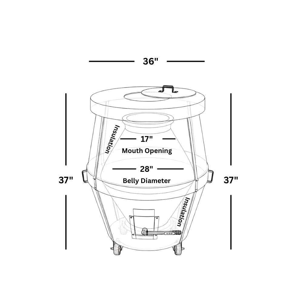 A06 - 36" x 36" Afghan Clay Tandoor - Image 3