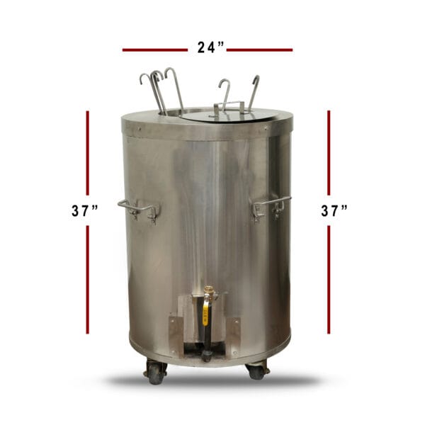 CS01 24 x 24 Round Catering Clay Tandoor Measurement Image