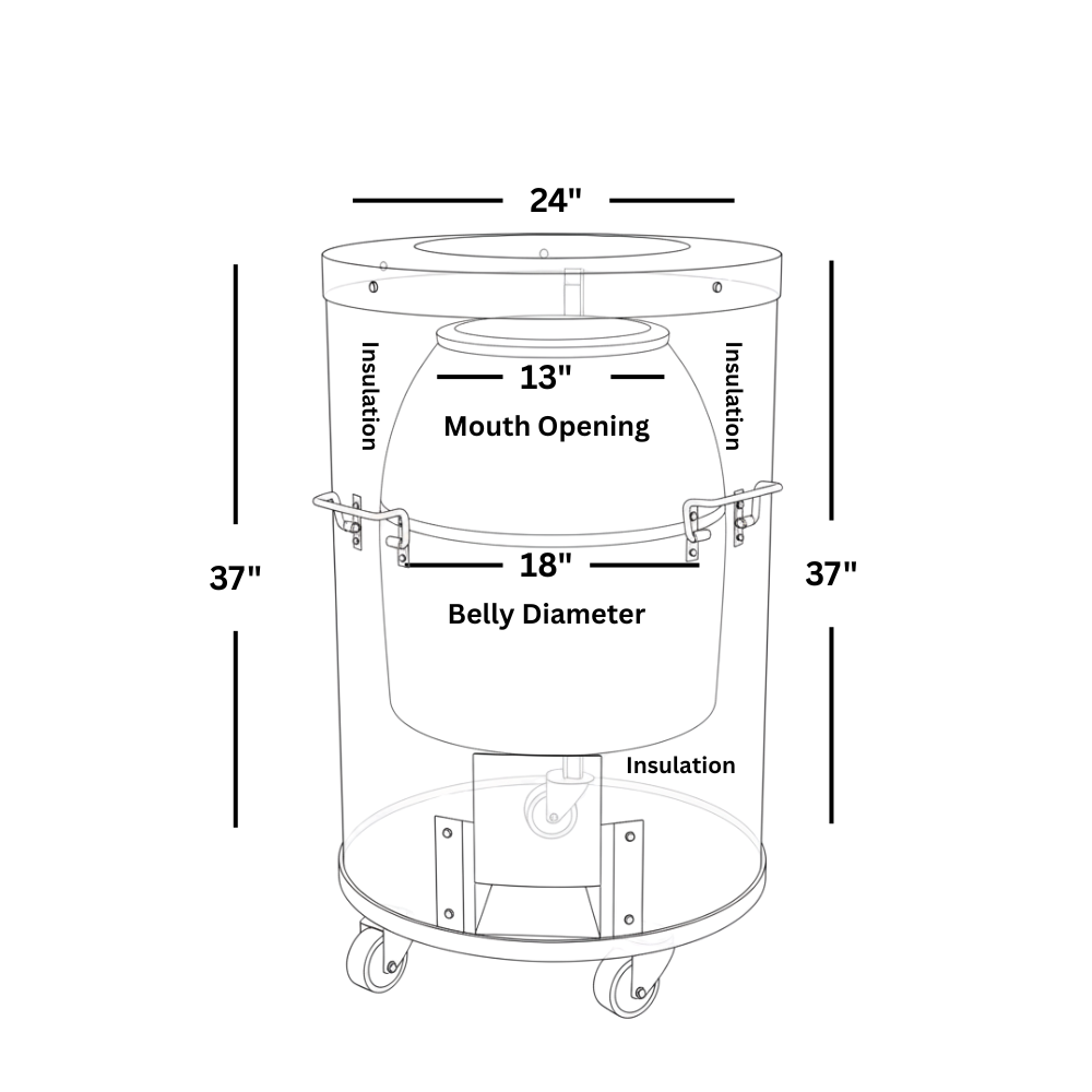 CS03 - 24" x 24" Round - Portable Tandoor Oven - Image 3