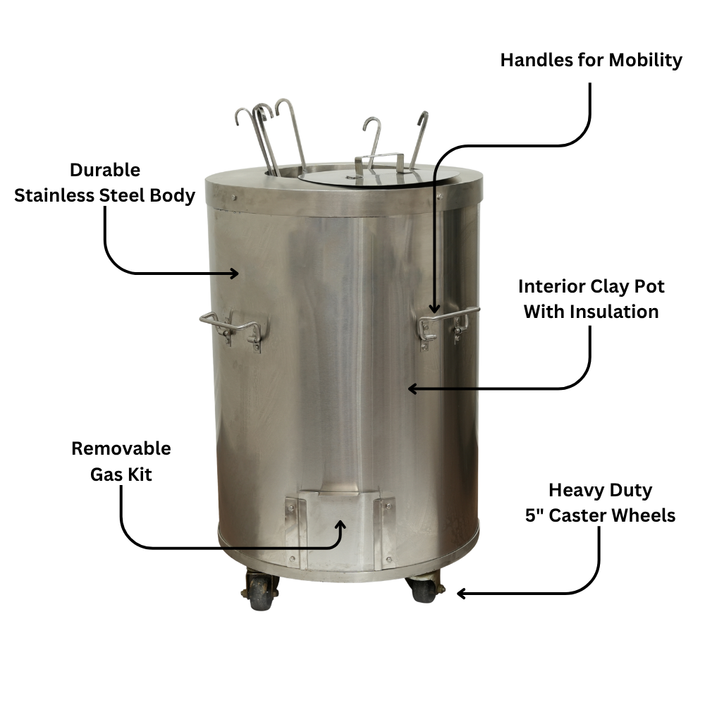 R26 - 20" x 26" Round - Residential Mini Tandoor - Image 5